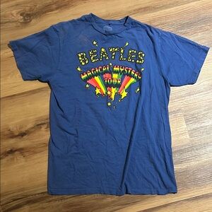 The Beatles Blue Graphic Relaxed T-Shirt